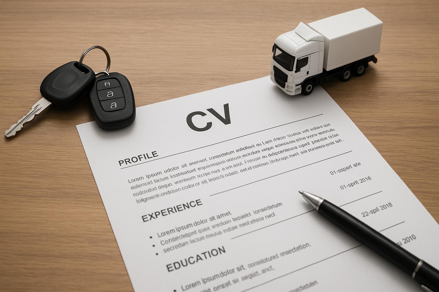 What Makes an HGV Driver CV Genuinely Effective